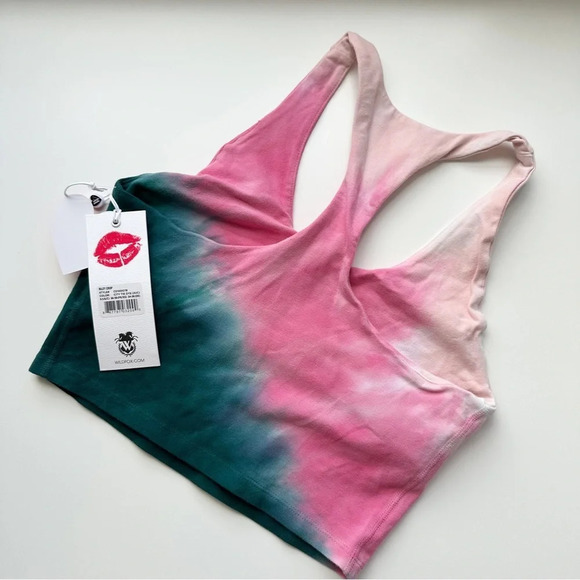 Wildfox Active Riley Crop Bra Tanktop Tie Dye Small - Picture 7 of 12
